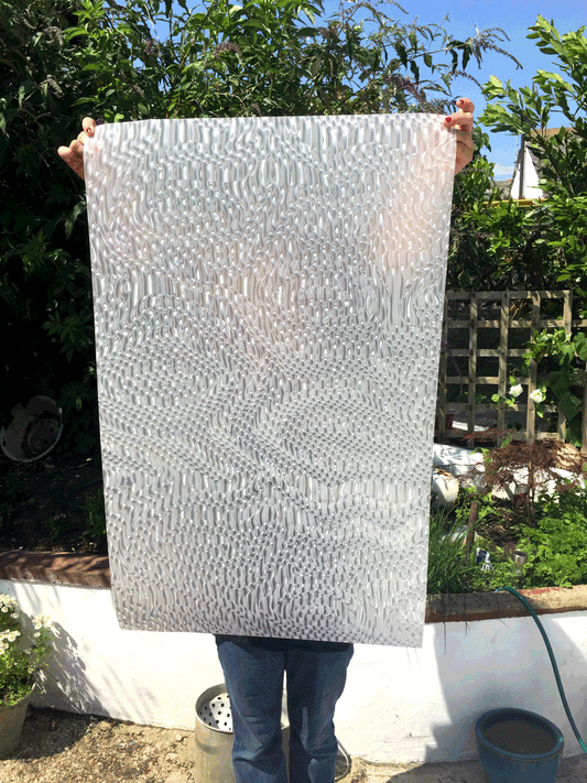 Rowlux Lenticular Sheet - White/Grey Translucent Wave - SFXC | Special Effects and Coatings - 2