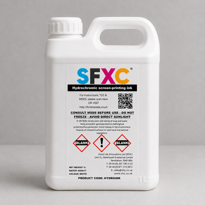 SFXC Hydrochromic Ink 1 litre Hydrochromic Reversible Wet and Reveal Screen Printing Paste for Fabric