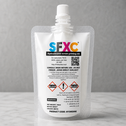 SFXC Hydrochromic Ink 100ml Hydrochromic Reversible Wet and Reveal Screen Printing Paste for Fabric