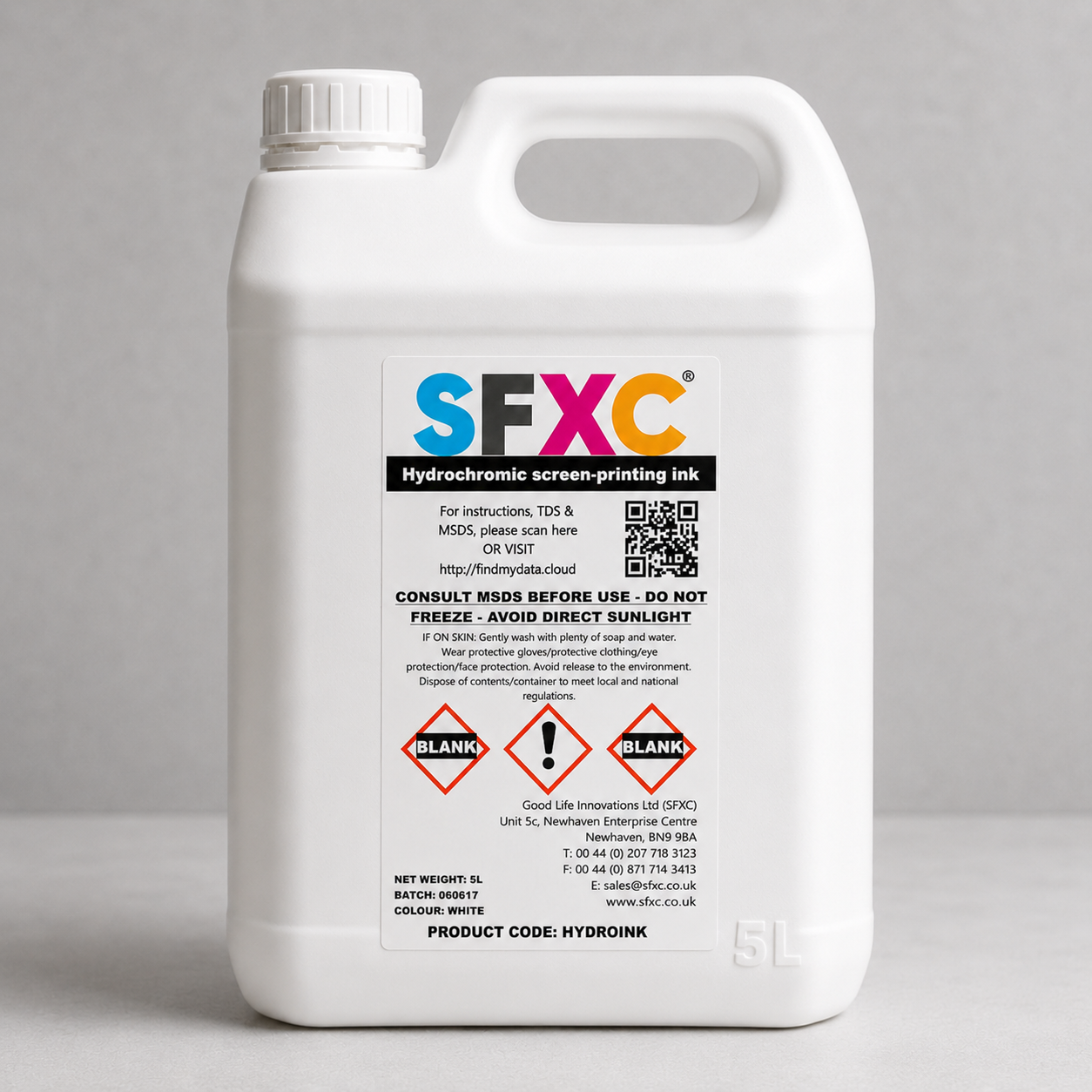 SFXC Hydrochromic Ink 5 litre Hydrochromic Reversible Wet and Reveal Screen Printing Paste for Fabric