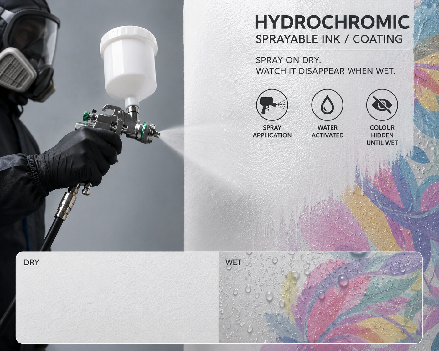 SFXC Hydrochromic Ink SFXC Hydrochromic Sprayable Ink
