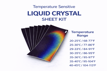 SFXC Liquid Crystal Sheets SFXC Liquid Crystal Sheet R&D Evaluation Pack – 7 Calibrated Temperature Ranges