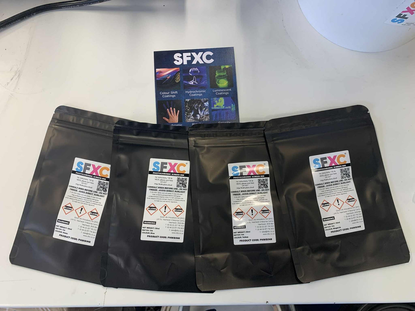 SFXC Photochromic Screen Ink SFXC Photochromic Ink Trial Pack