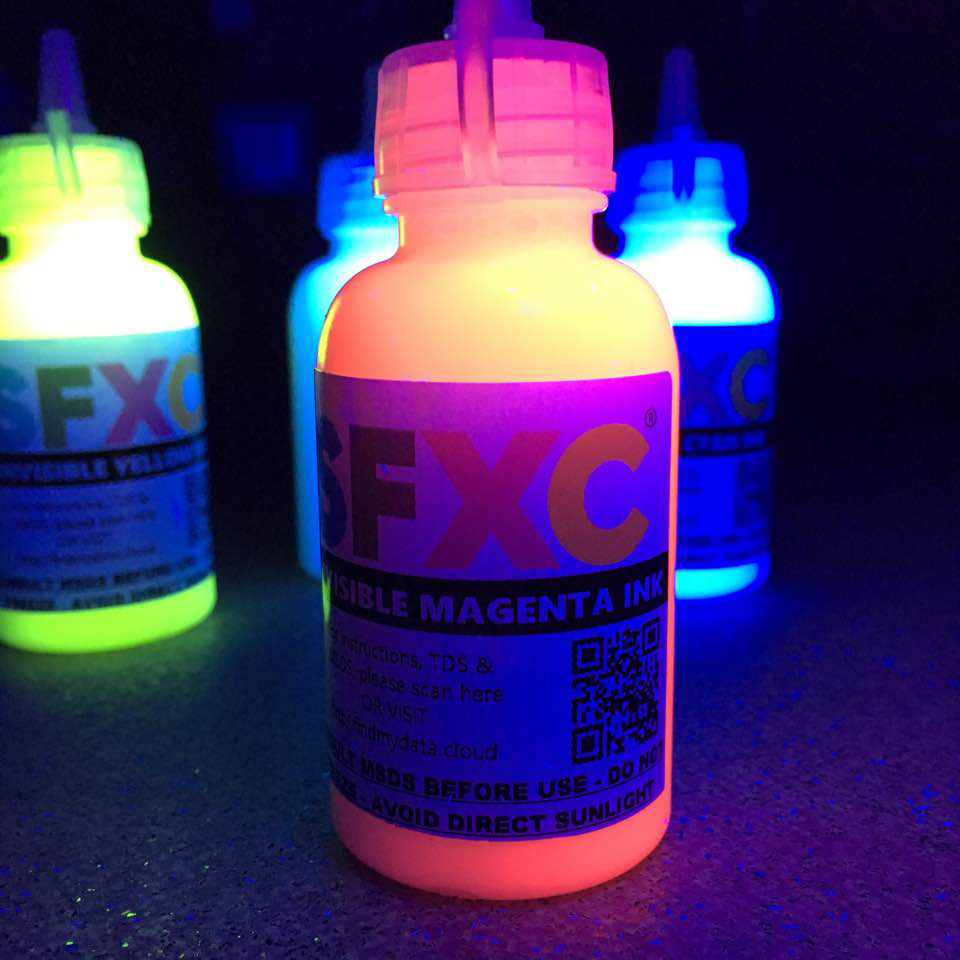 SFXC Fluorescent Screen Ink 50ml / Magenta SFXC Invisible Inkjet Inks