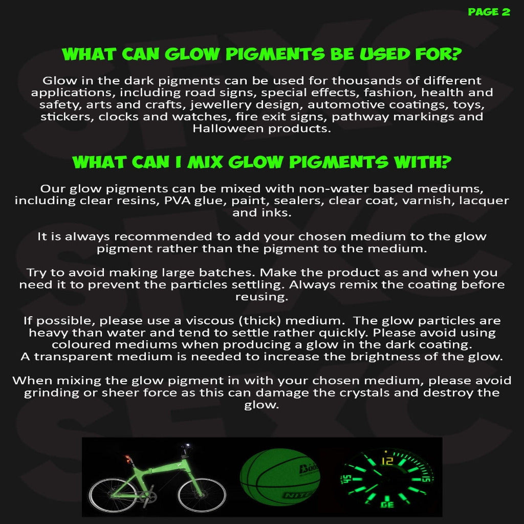 glow pigments green