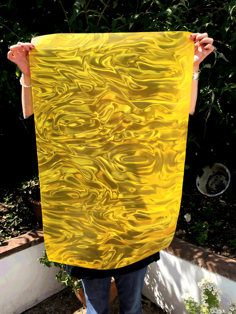 Rowlux Lenticular Sheeting - Yellow Moire Translucent - SFXC | Special Effects and Coatings - 2